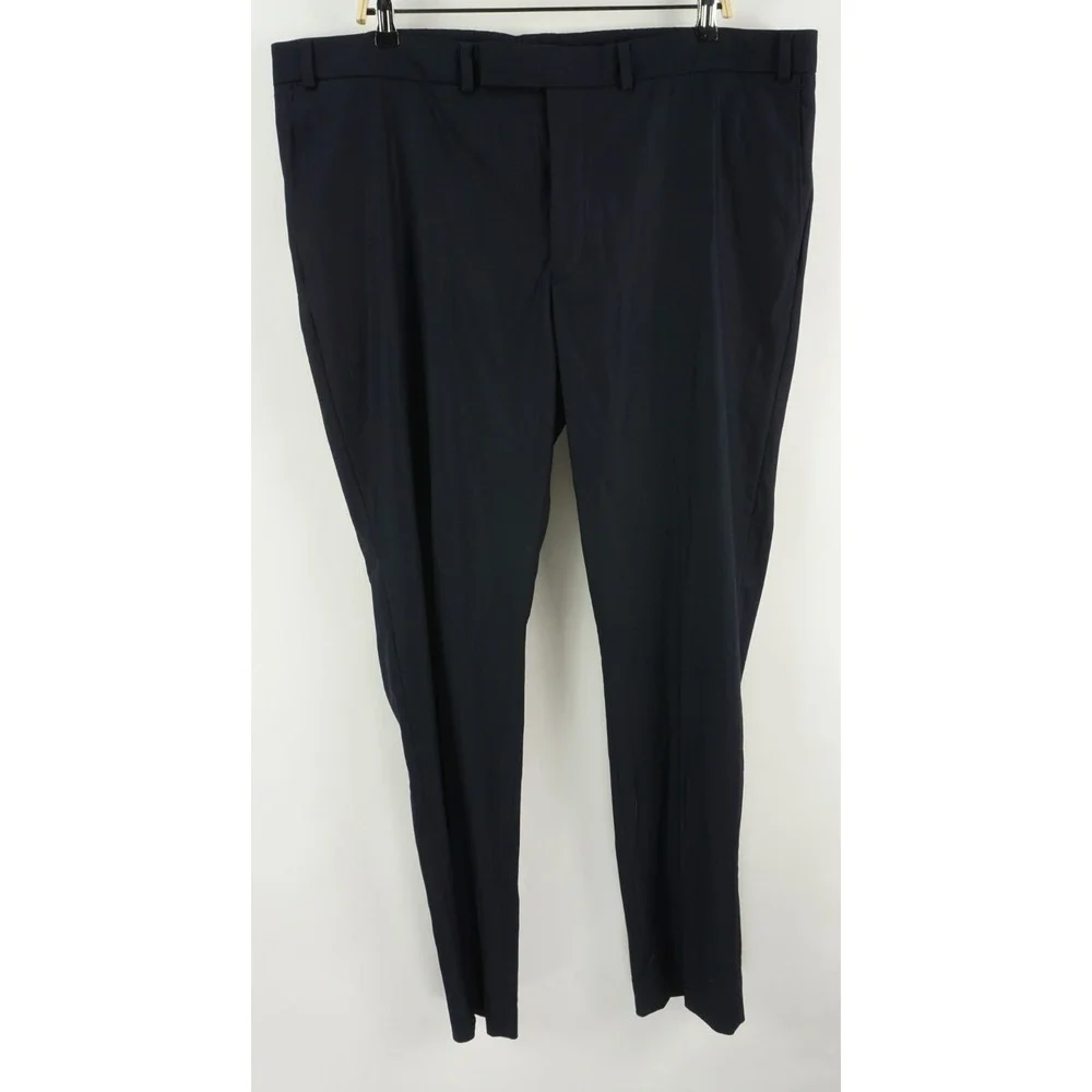 New Kenneth Cole Techni-Cole Men's 42 x 33 Navy Blue Micro‎ Check Suit Pants